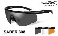 Taktiniai apsauginiai akiniai WileyX SABER 308 trys linzės Juoda