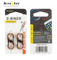 NITE-IZE karabinas S-Biner MicroLock (2vnt) coyote