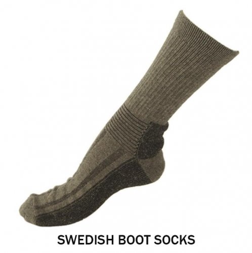 Swedesh army OD boot socks