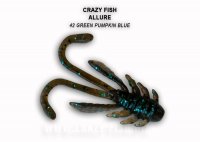 Guminukas Crazy Fish Allure 40 mm Green Pumpkin Blue