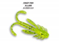 Силиконовая приманка Crazy Fish Allure 40 мм Green Acid