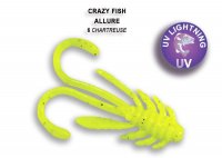 Силиконовая приманка Crazy Fish Allure 40 мм Chartreuse