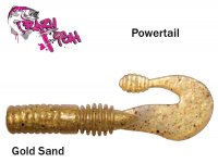 Softbait attractants Crazy Fish Powertail Gold Sand 7 cm