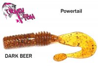 Softbait attractants Crazy Fish Powertail DARK BEER 7 cm