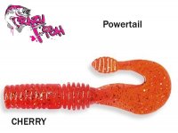 Твистер ароматизированный Crazy Fish Powertail CHERRY 7 см