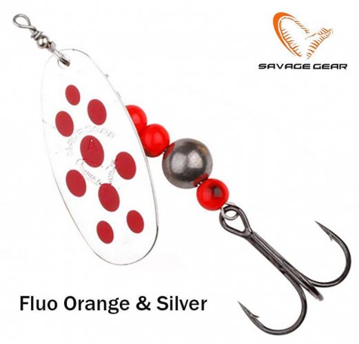Блесна SAVAGEAR CAVIAR Fluo Orange & Silver