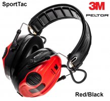 3M Peltor SportTac Active Hearing Protectors Red/Black