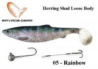 Guminukas Herring Shad Loose Body Rainbow 25 cm 98g + 25 g