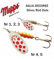 Mepps Mepps Aglia Silver/red dot