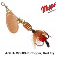 Spinners Mepps AGLIA MOUCHE Copper, Red Fly