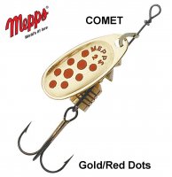 Blizgė Mepps Comet Gold Red Dots