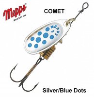 Blizgė Mepps Comet Silver Blue Dots