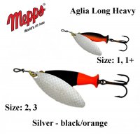 Sukriukė Mepps Aglia Long Heavy Silver-Black/Orange