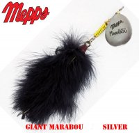 Blizgė Mepps Giant Marabou 40 g Silver/Black tail