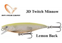 Воблер Savage Gear 3D Twitch Minnow Lemon Back