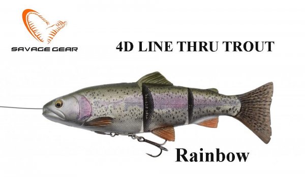 SAVAGE GEAR 4D Line Thru Trout Lėtai skęstantis Rainbow