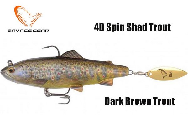 Приманка Savage Gear 4D Trout Spin Shad Dark Brown trout