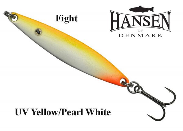 Hansen Fight spoon UV Yellow/Pearl White