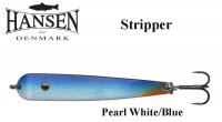 Блесна Hansen Stripper колебалка Pearl White/Blue