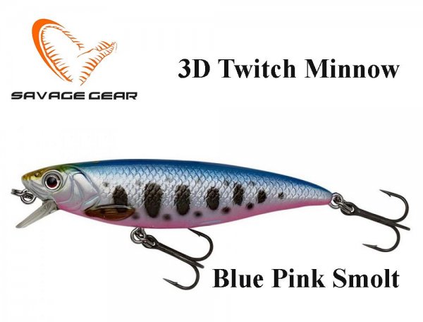 Vobleris Savage Gear 3D Twitch Minnow Blue Pink Smolt [01-62214]
