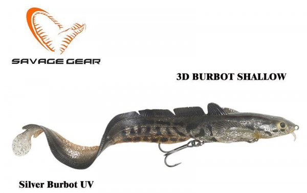 Savege Gear 3D Burbot Shallow 25 cm 70 g Silver Burbot UV