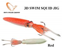 Pilkeris Savage gear 3D Swim Squid Jig Red