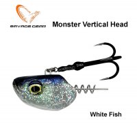 Galvakablis Savage Gear Monster Vertical Head White Fish
