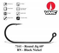 VMC Round Jig 60° jig hook 7161BN Black Nickel