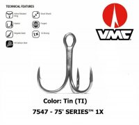 VMC 7547 TI treble hooks