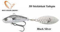 Приманка Savage Gear 3D Sticklebait Tailspin Black Silver