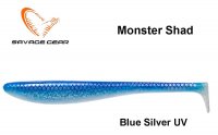 Guminukas Savage Gear Monster Shad Blue Silver UV