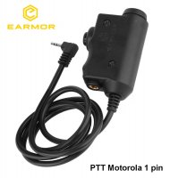Earmor PTT Military M51-M1 for Headphones Motorola 1-pin Plug