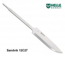 Blade Helle Gaupe made from a Sandvik 12C27