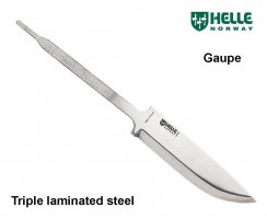 Blade Helle Gaupe made from a three-layer steel laminate