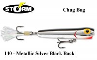 Vobleris Storm Rattlin Chug Bug 140 - Metallic Silver Black Back