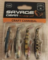 Savage Gear Craft Cannibal Paddletail Clear Water Mix 4Pcs.