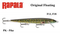 Vobleris Rapala Original Floating PK - Pike