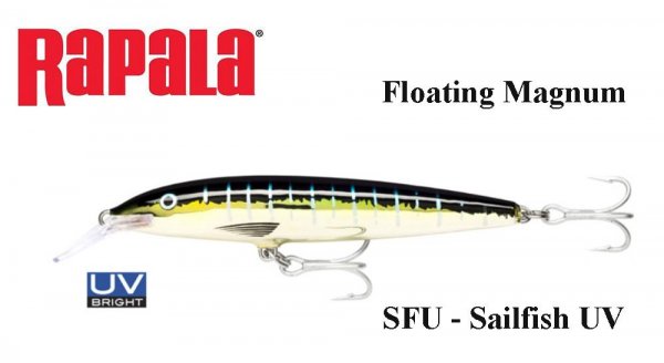 Vobleris Rapala Floating Magnum Sailfish UV