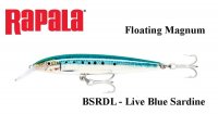 Vobleris Rapala Floating Magnum Live Blue Sardine