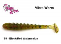 Guminukas Crazy Fish Vibro Worm Black/Red Watermelon