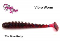 Guminukas Crazy Fish Vibro Worm Blue Ruby