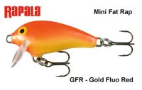 Vobleris Rapala Mini Fat Rap MFR03GFR Gold Fluo Red