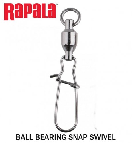 Rapala RTT5143 ball bearing snap swivel with X-lock snap