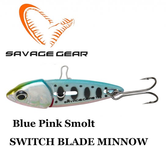 Savage gear Switch Blade Minnow Blue Pink Smolt blizgė