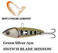Savage gear Switch Blade Minnow Green Silver Ayu blizgė
