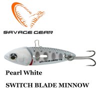 Savage gear Switch Blade Minnow Pearl White blizgė