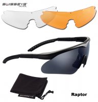 SwissEye Raptor taktiniai balistiniai akiniai 3 linzės Black