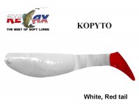 Relax guminukas Kopyto T001 White, Red tail