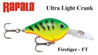 Vobleris Rapala Ultra Light Crank Firetiger FT