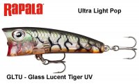 Vobleris Rapala Ultra Light Pop ULP Glass Lucent Tiger UV